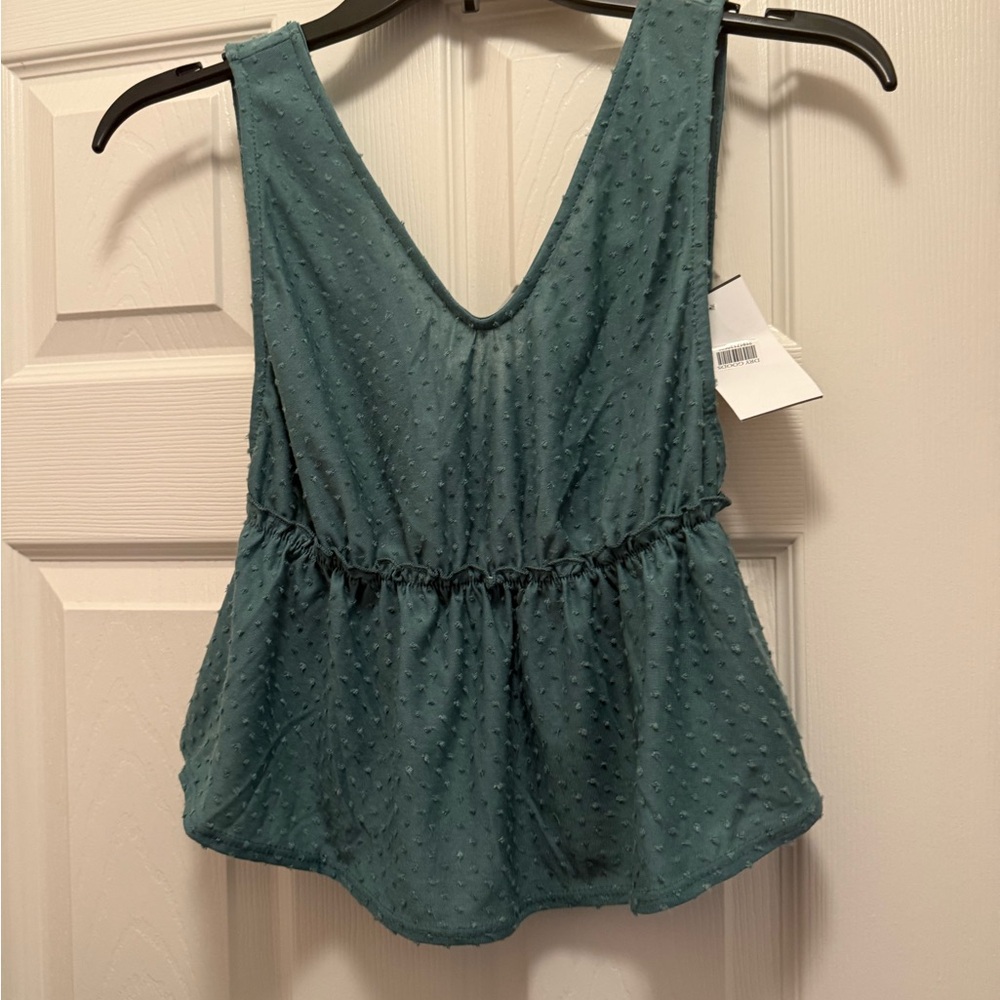 Dry Goods Teal Textured Tank Top